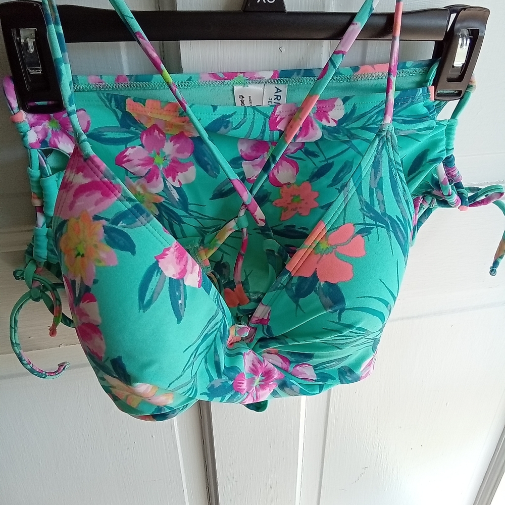 Arizona Jean Company Floral Bikini - Turquoise and Pink